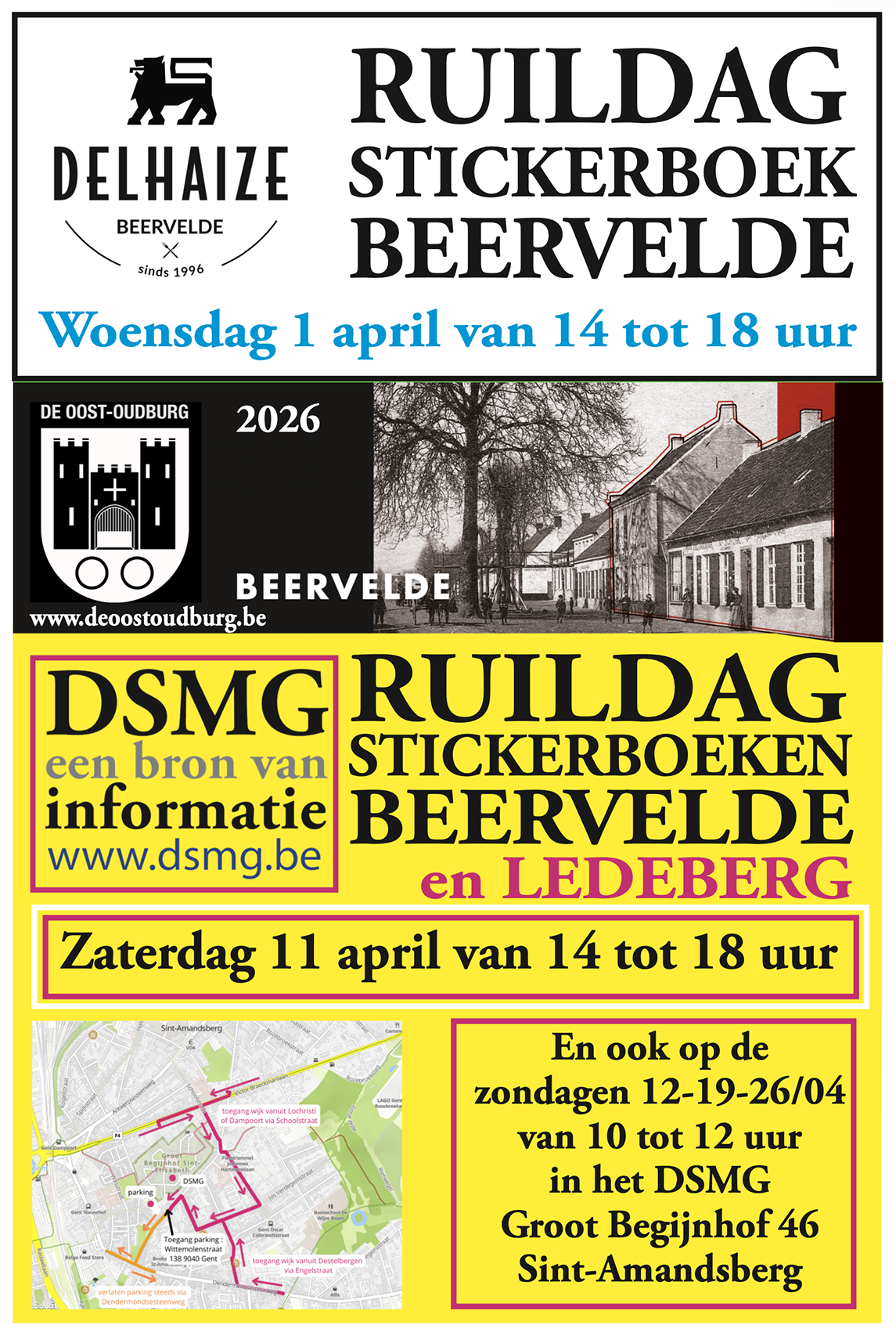 ruildagen stickers Beervelde en Ledeberg